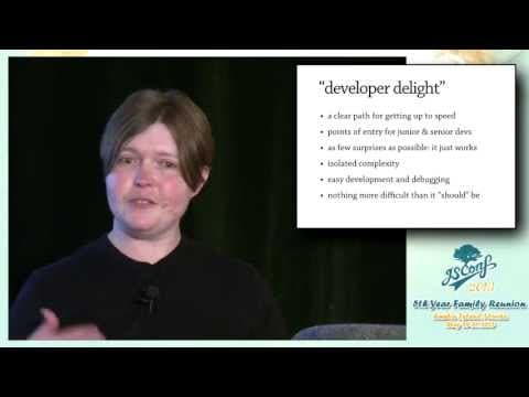 [JSConfUS 2013] Rebecca Murphey: Optimizing for Developer Delight
