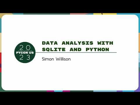 Tutorials - Simon Willison: Data analysis with SQLite and Python