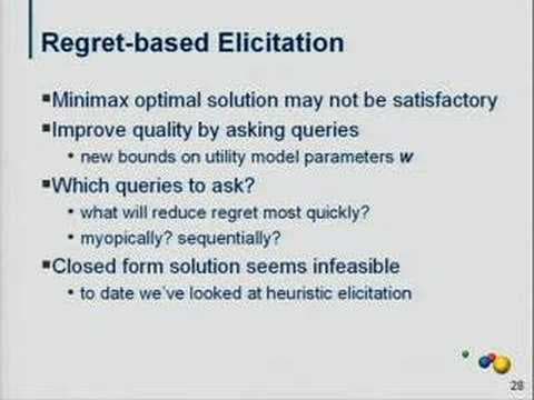 Regret-based Methods for Preference Elicitation and...