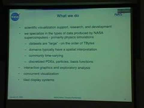 High End Computing and Scientific Visualization at NASA