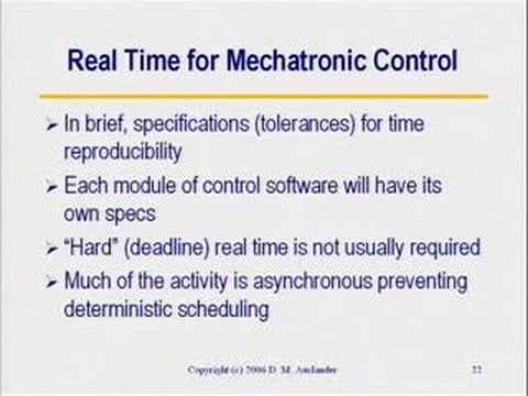Mechatronics Mechanical System Control - It's the Software!