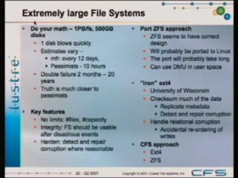 Seattle Conference on Scalability: Lustre File System