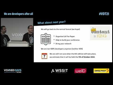 [VDT21] Voxxed Days Ticino 2021 - Welcome