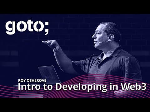 Web3 Intro for Developers • Roy Osherove • GOTO 2022