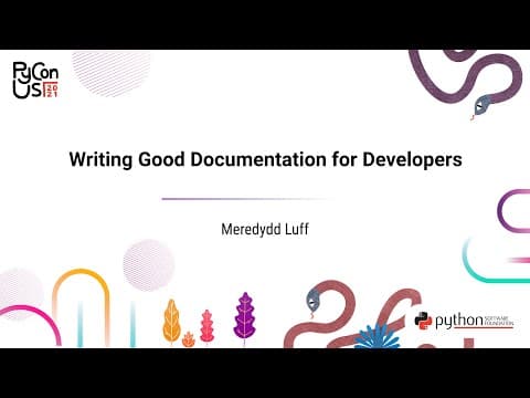 TALK / Meredydd Luff / Writing Good Documentation for Developers