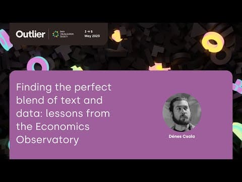 Dénes Csala—Finding the perfect blend of text and data (Talk, Outlier 2023)