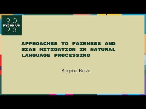 Talks - Angana Borah: Approaches to Fairness and Bias Mitigation in Natural Language Processing