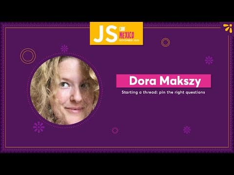 Starting a thread: pin the right questions - Dora Makszy