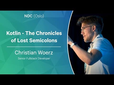 Kotlin - The Chronicles of Lost Semicolons - Christian Woerz - NDC Oslo 2023