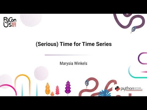 TUTORIAL / Marysia Winkels / (Serious) Time for Time Series
