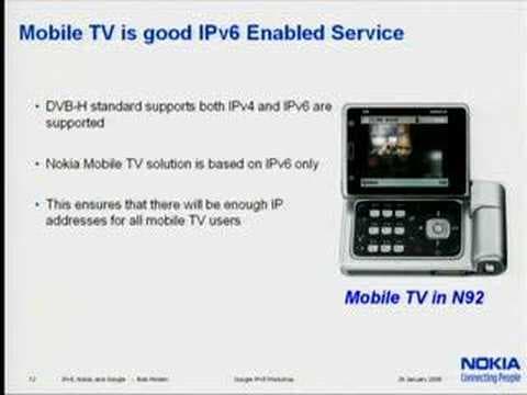 Google IPv6 Conference 2008:  IPv6, Nokia, and Google