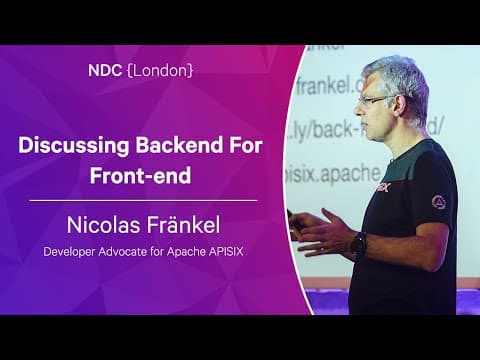 Discussing Backend For Front-end - Nicolas Fränkel - NDC London 2023