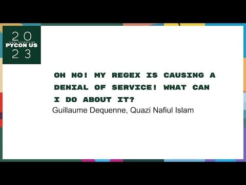 Talks - Guillaume and Quazi: Oh no! My regex is causing a Denial of Service! What can I do about it?
