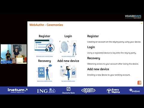 [VDBUH22] Bogdan Arvinte & Mihaita Tinta - Going passwordless with Web Authentication
