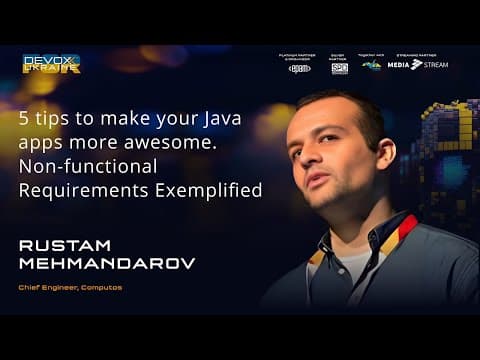 5 tips to make your Java apps more awesome. Non-functional Requirements Exemplified | Devoxx UA 2023